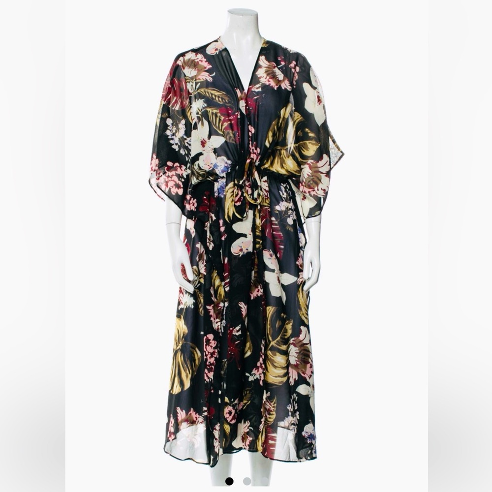WALTER BAKER Tulum caftan duster floral beach cover up